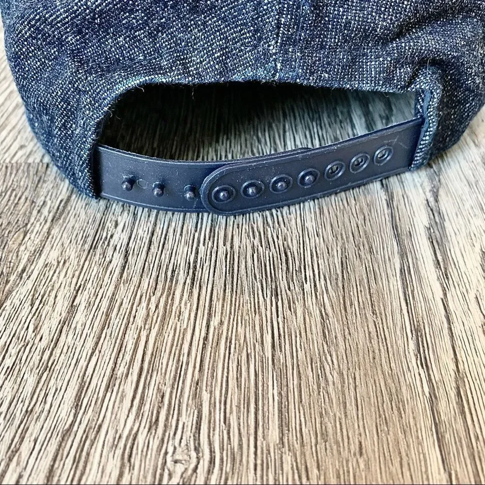 GUESS Vintage 90s Jeans Blue Denim 100% Cotton Cap Hat Adjustable Adult.
